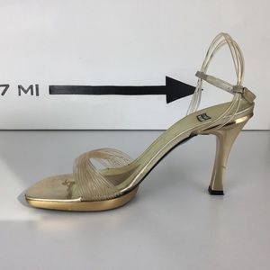 Stuart Weitzman gold heels